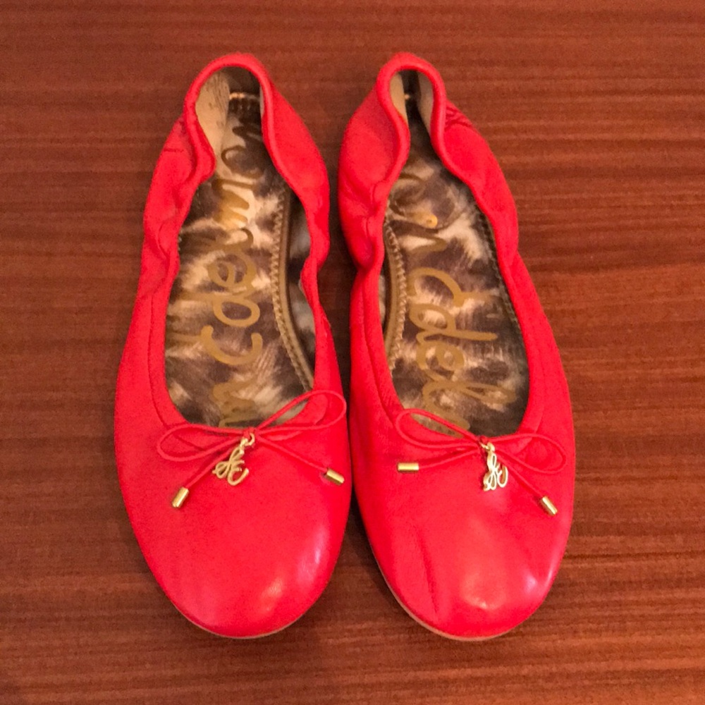 Sam Edelman Felicia red leather flats 7m